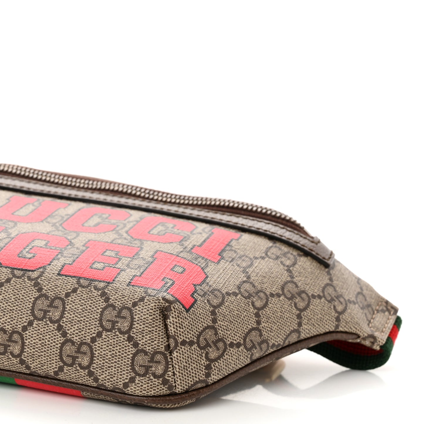 GG Supreme Monogram Textured Dollar Calfskin Gucci Tiger Belt Bag Beige Ebony Lobster Red New Shamarock New Acero