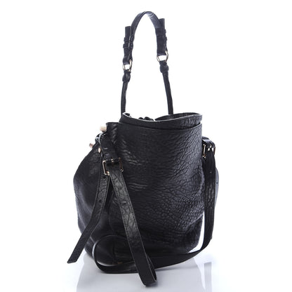 Alexander Wang Pebbled Lambskin Diego Bucket Black Rose Gold Hardware 3 of 10