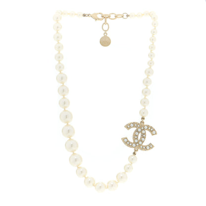 Chanel Pearl CC 100th Anniversary Necklace Light Gold 6 of 6