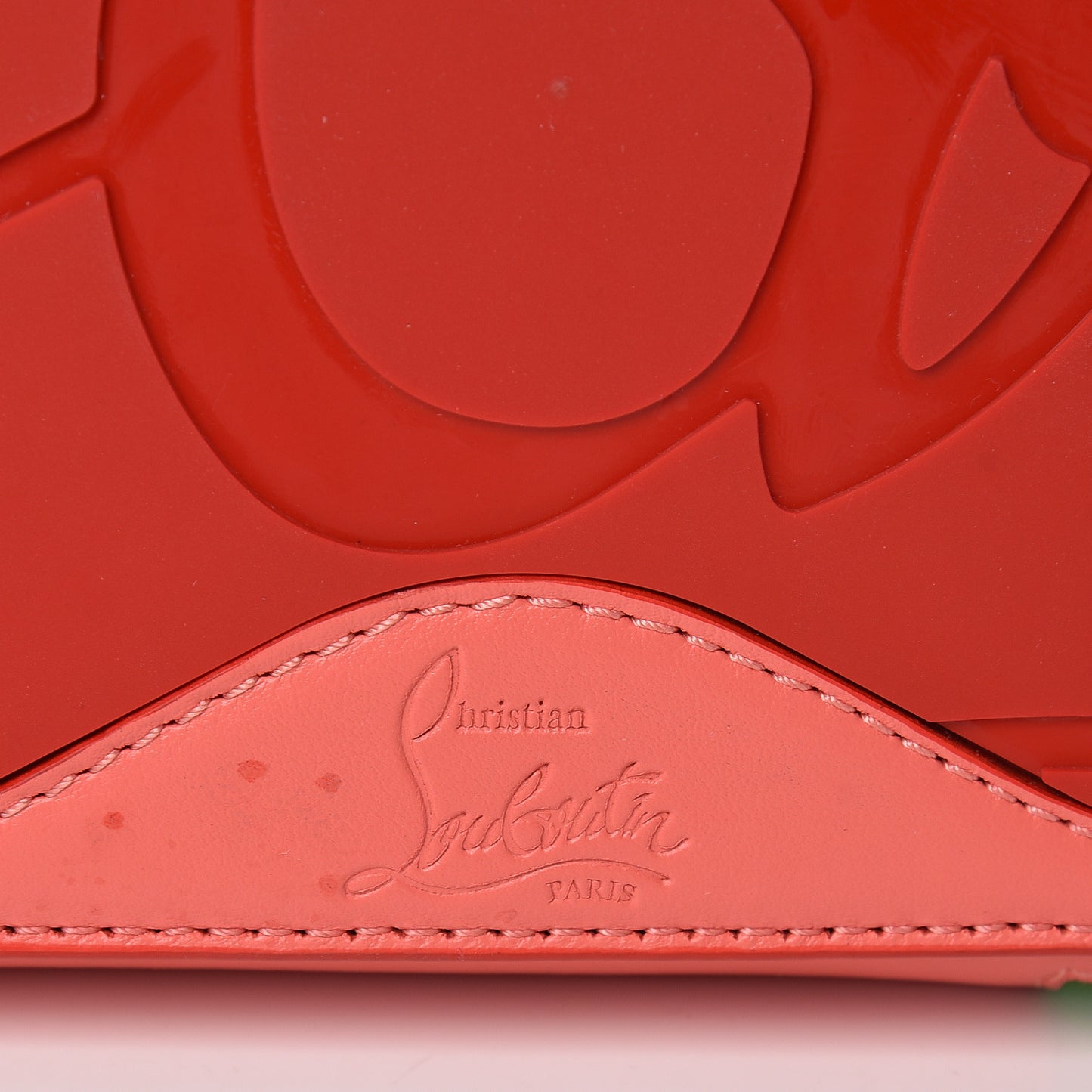 Calfskin PVC Love Spikes East West Cabata Tote Red