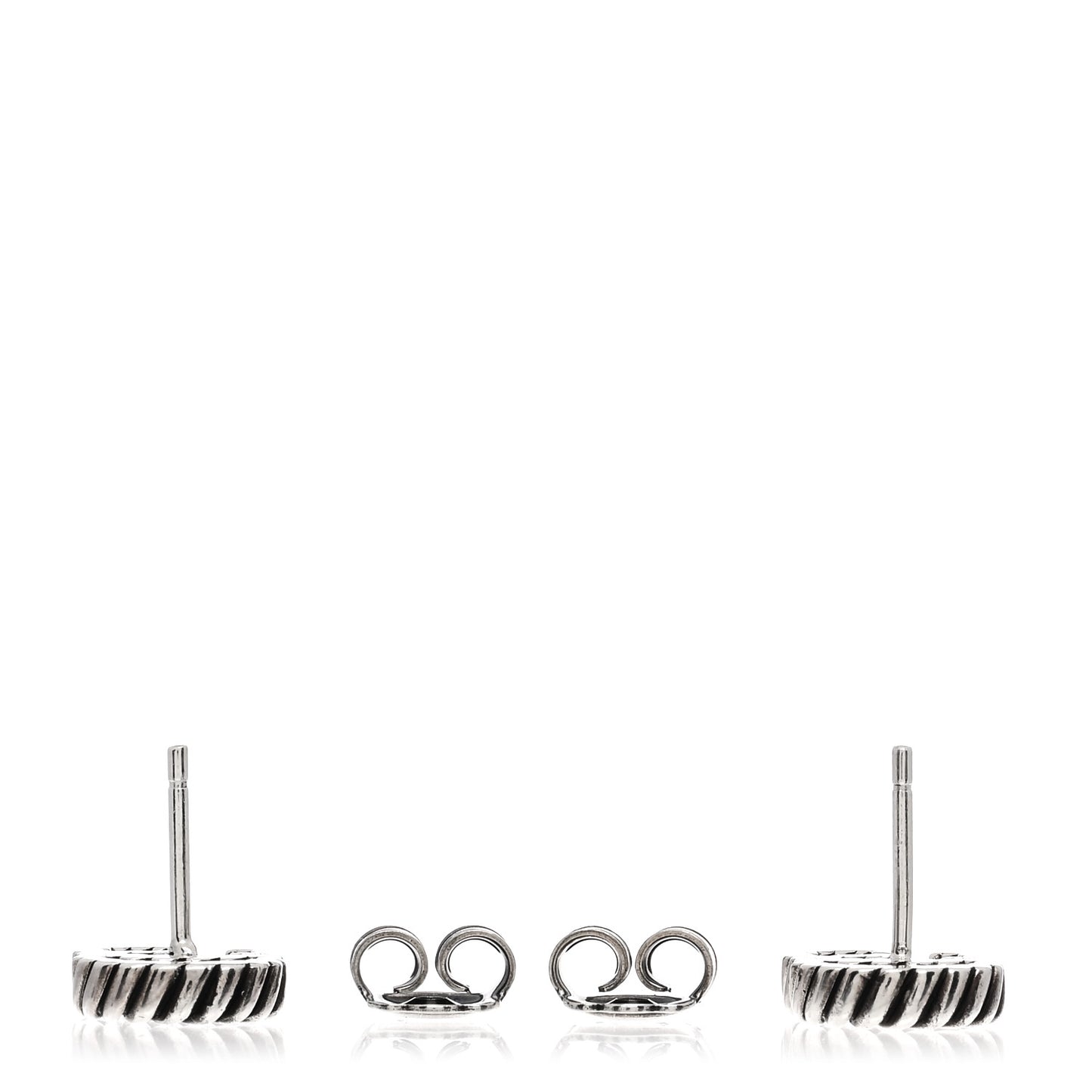 Sterling Silver Torchon Double G Earrings