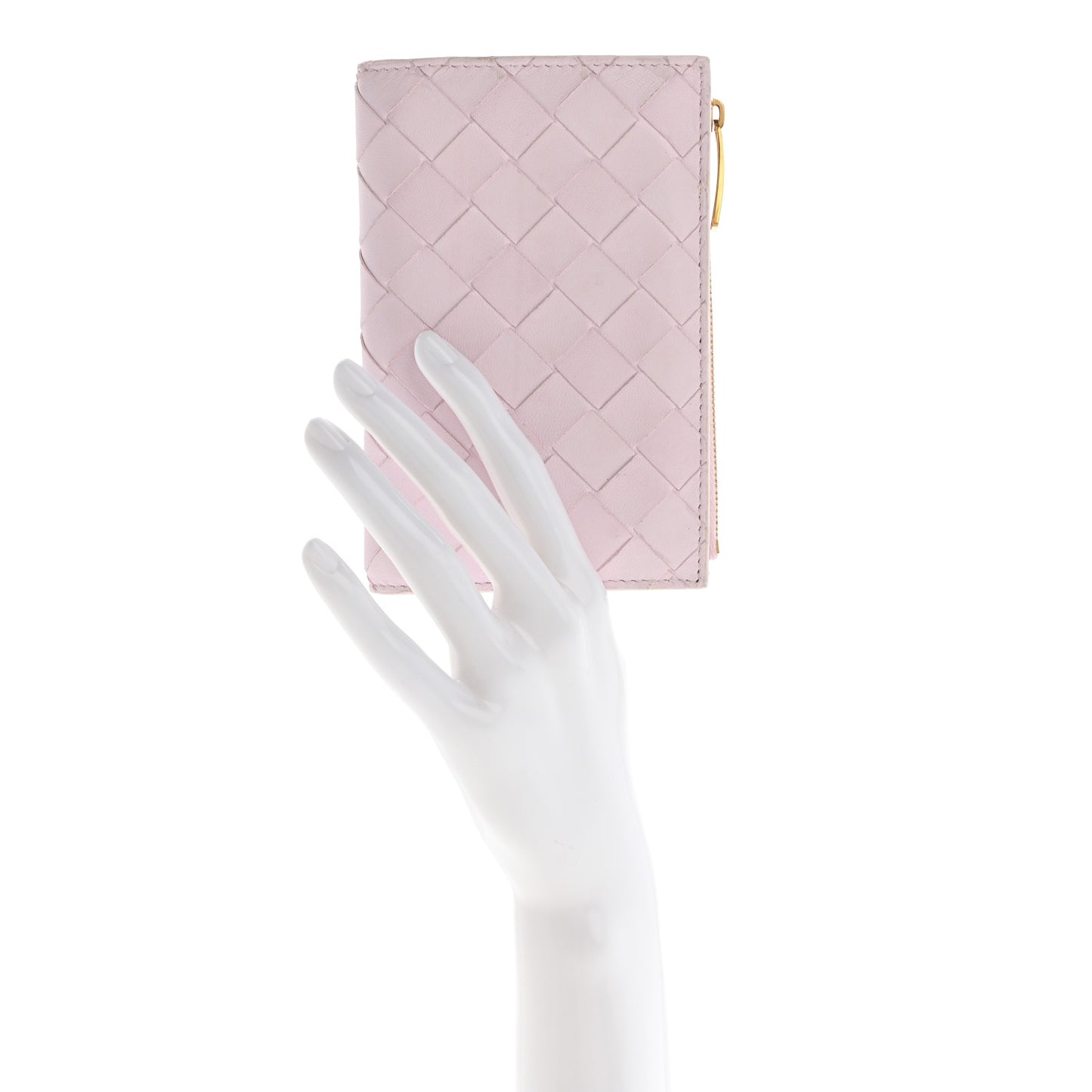 Nappa Intrecciato Bifold Zip Wallet Bliss Washed