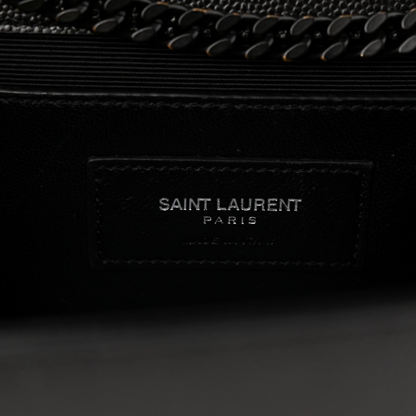 Grain De Poudre Medium Classic Monogram Monochrome Kate Satchel Black