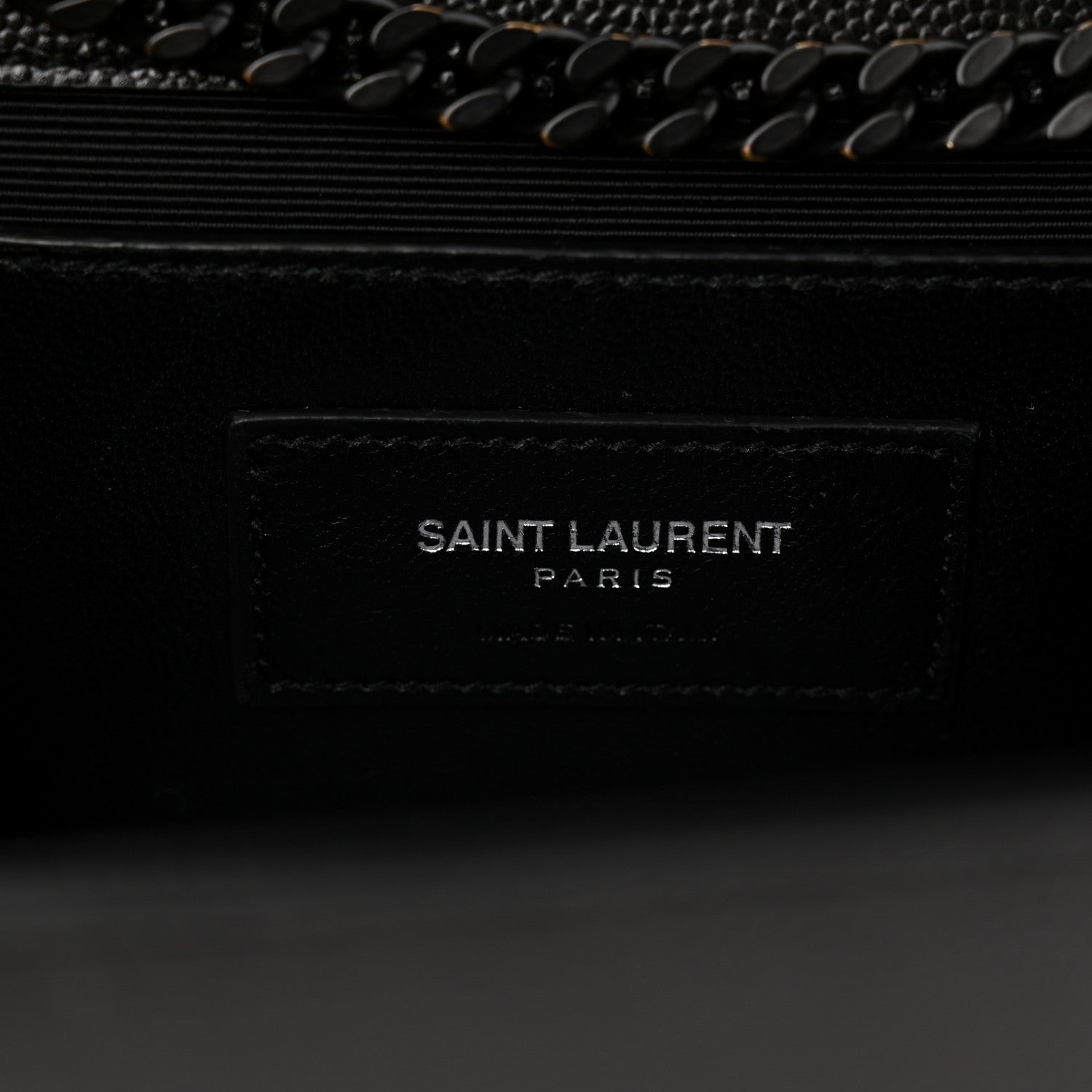 Saint Laurent Grain De Poudre Medium Classic Monogram Monochrome Kate Satchel Black 6 of 12