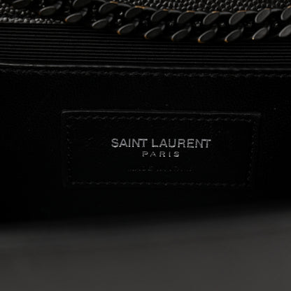Saint Laurent Grain De Poudre Medium Classic Monogram Monochrome Kate Satchel Black 6 of 12