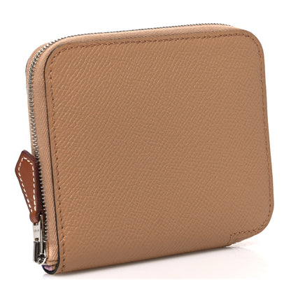 Hermes Epsom Silk'in Compact Wallet Chai 3 of 7