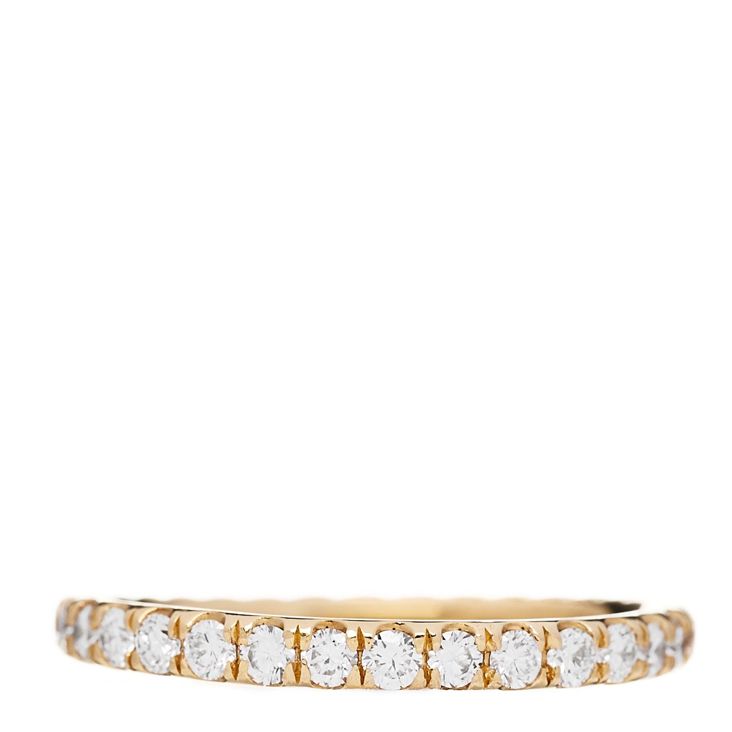 18K Yellow Gold Diamond 2mm Cable Collectibles Band Ring 49 5