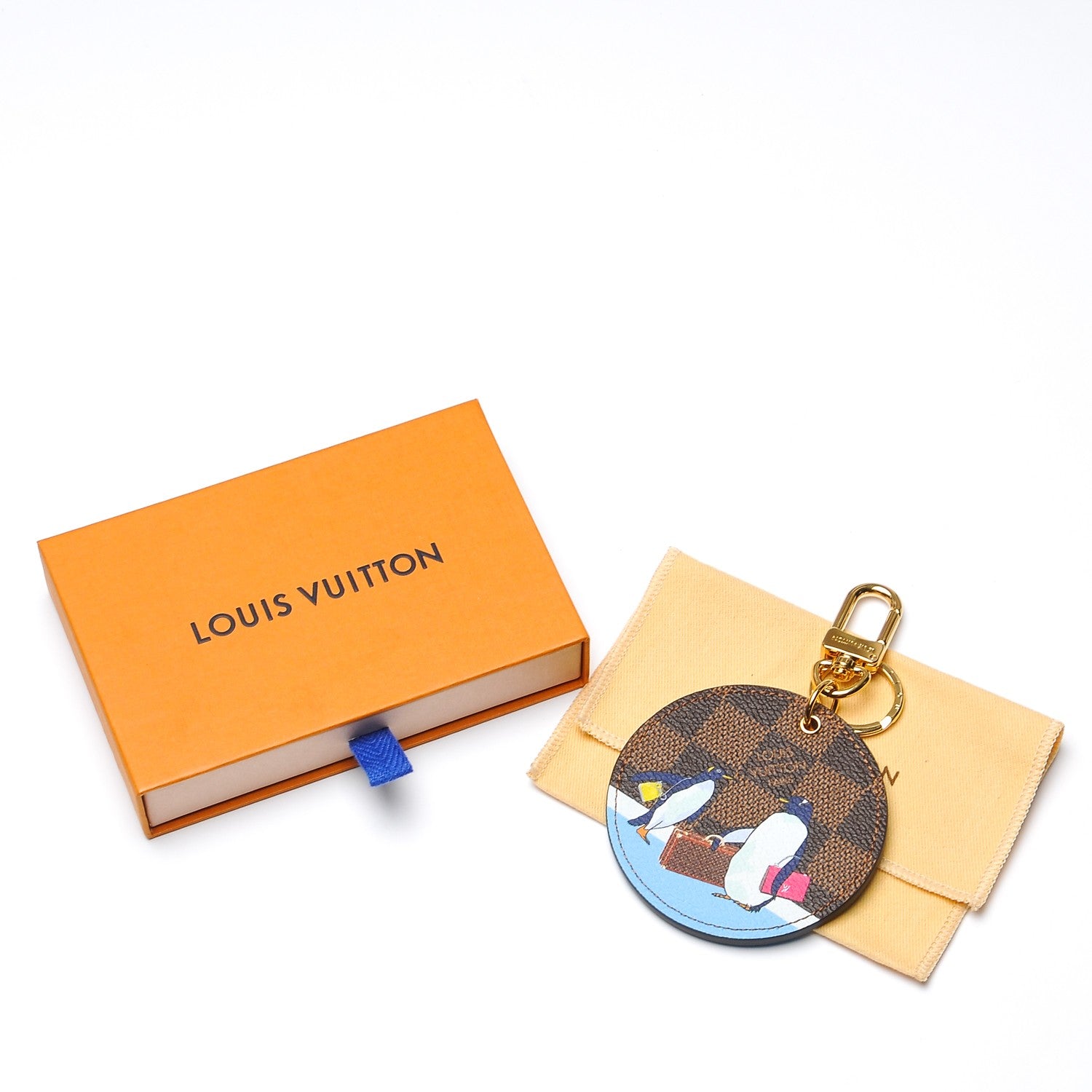 Louis Vuitton Damier Ebene Illustre Manchot Bag Charm Key Holder 4 of 4