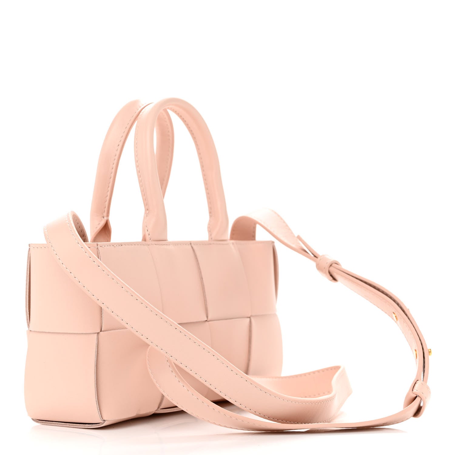 Bottega Veneta Nappa Maxi Intreccio Mini Arco East West Tote Melon Washed 3 of 9