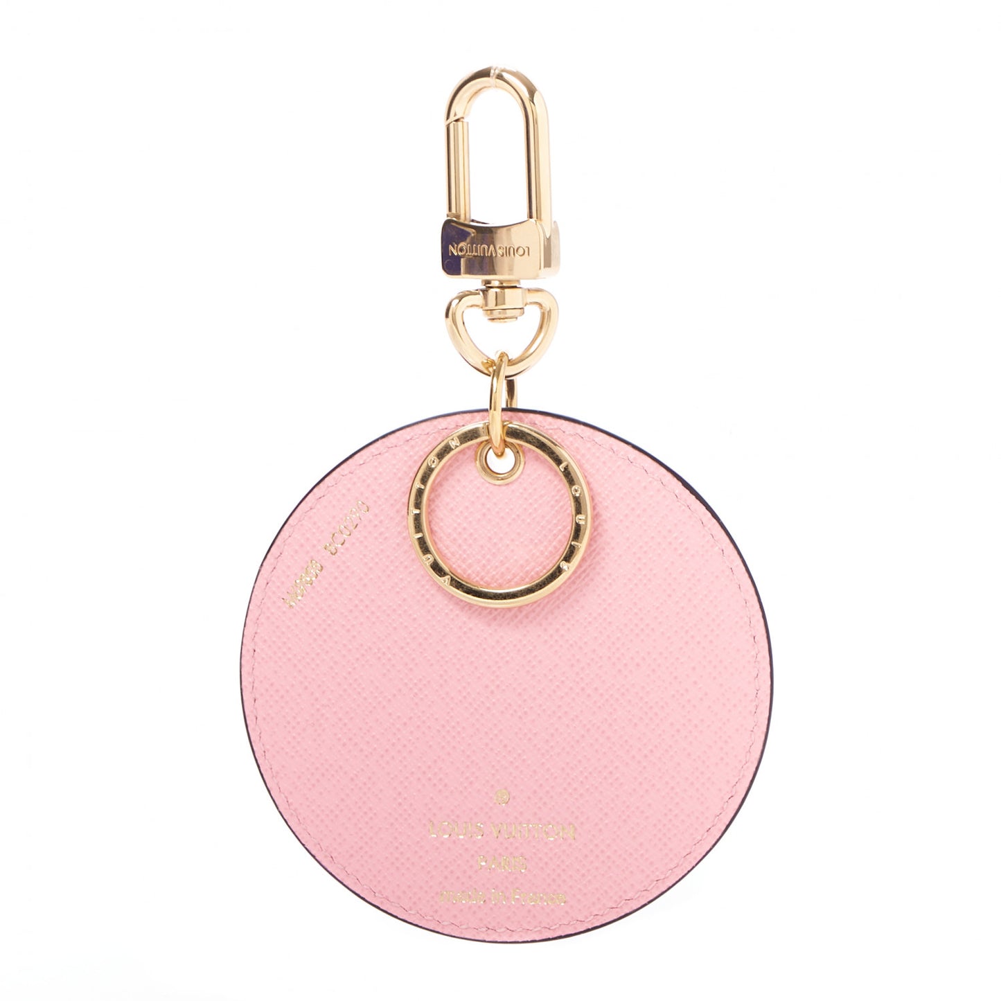 Monogram 2020 Christmas Animation Swing Ride Bag Charm Key Ring Pink Poppy