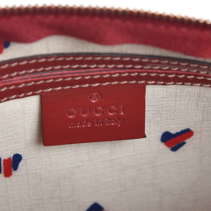 Gucci GG Plus Monogram Hearts Small Joy Boston White Red 6 of 7