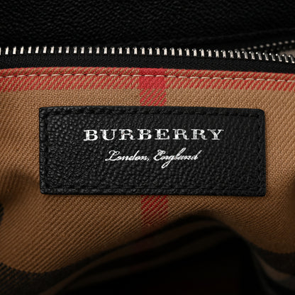 Burberry Soft Grain Calfskin Medium Buckle Tote Black 6 of 16