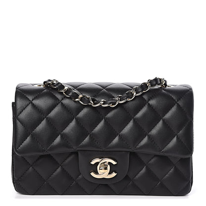 Chanel Lambskin Quilted Mini Rectangular Flap Black 1 of 12