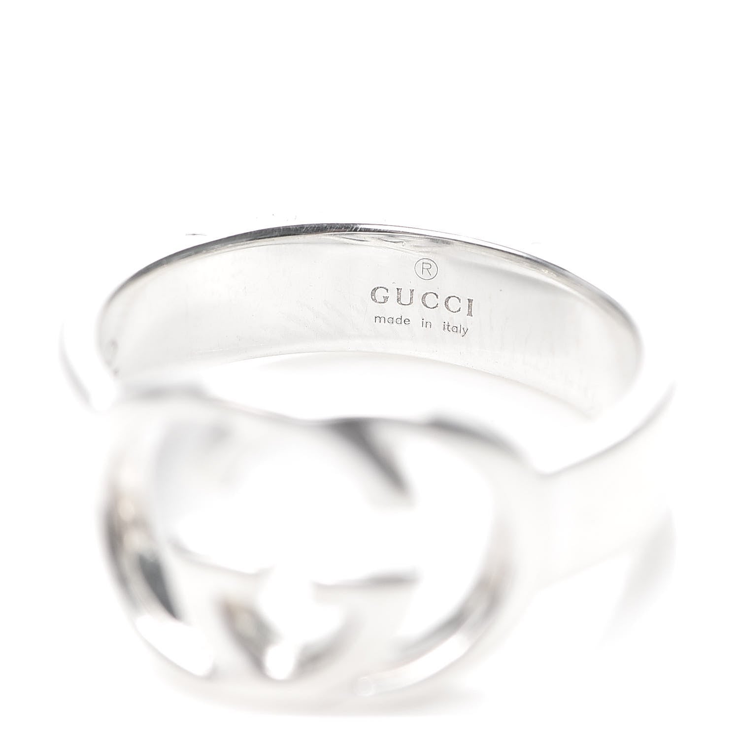 Gucci Sterling Silver Interlocking G Ring 53 6.25 4 of 5