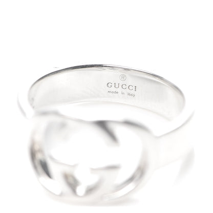 Gucci Sterling Silver Interlocking G Ring 53 6.25 4 of 5