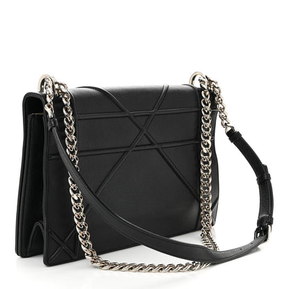 Christian Dior Grained Calfskin Large Diorama Flap Bag Black 3 of 10
