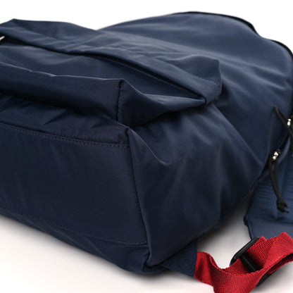 Balenciaga Sport Nylon Logo Embroidered Wheel Backpack Navy Blue Red 8 of 8