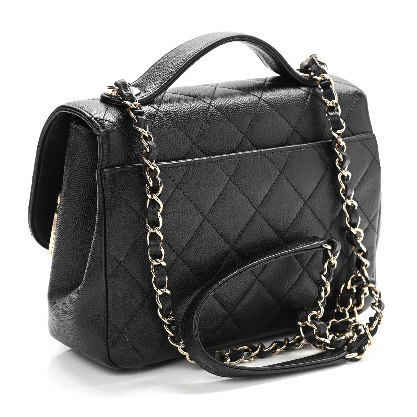 Caviar Quilted Medium Business Affinity Flap Black