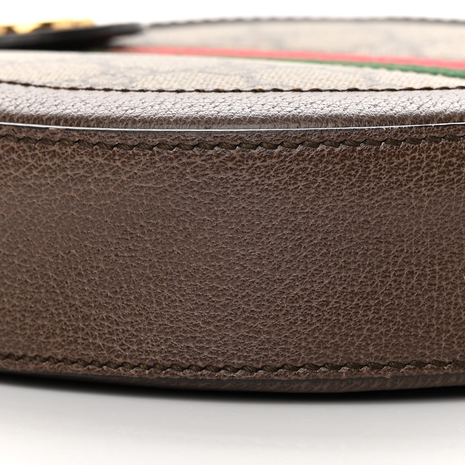Gucci GG Supreme Monogram Web Mini Ophidia Round Shoulder Bag Brown 9 of 12