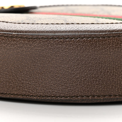 Gucci GG Supreme Monogram Web Mini Ophidia Round Shoulder Bag Brown 9 of 12