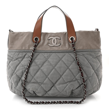 Chanel Iridescent Calfskin Quilted Small In The Mix Tote Grey 1 of 10