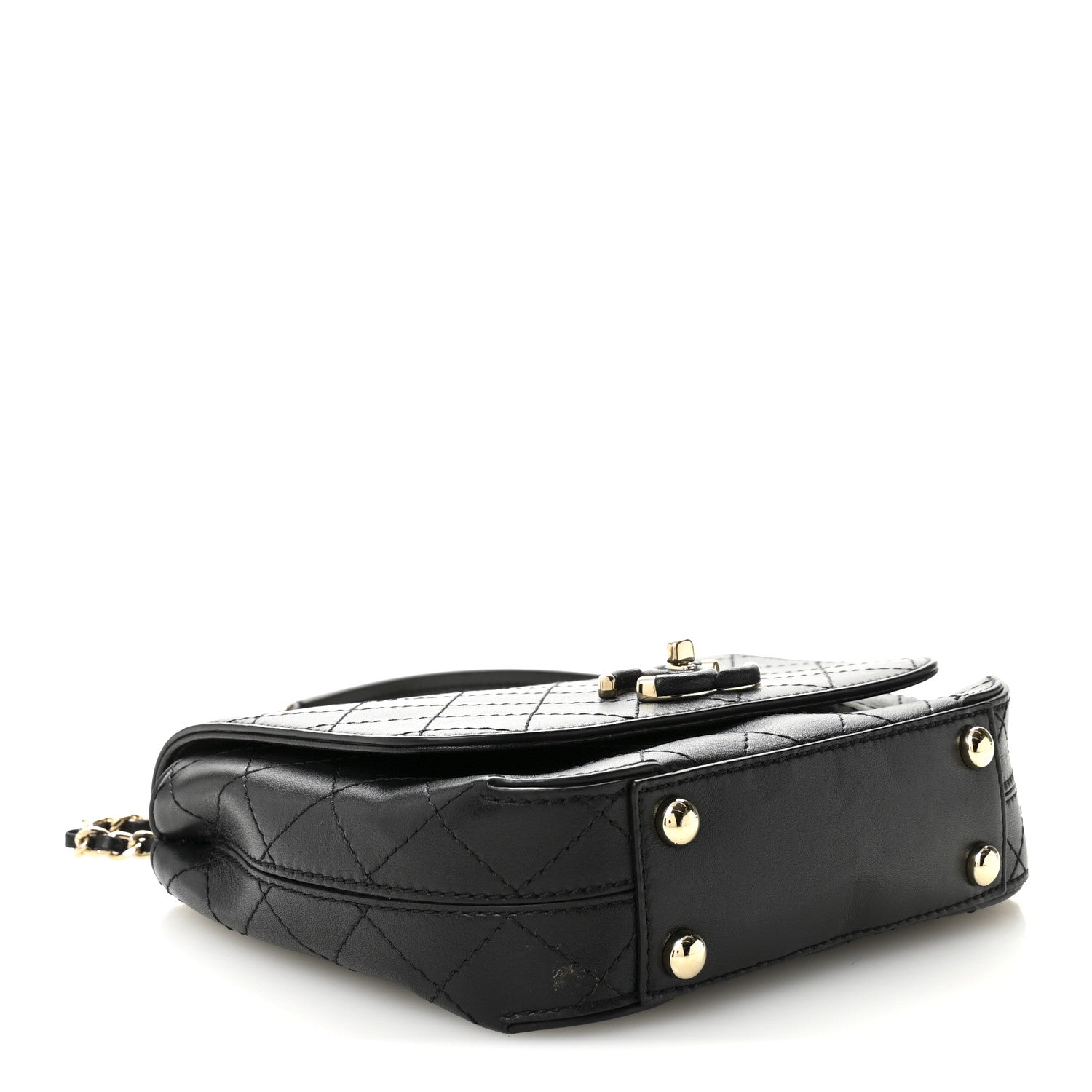 Chanel Calfskin Stitched Small Covered CC Flap Bag Black 6 of 21