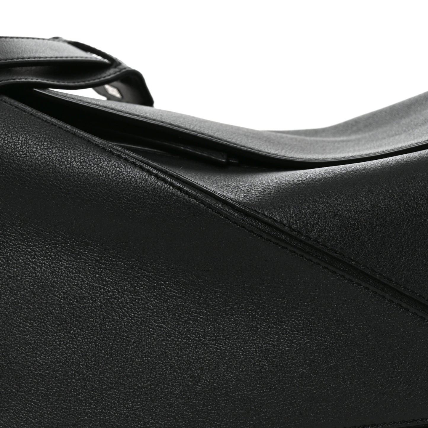 Calfskin Medium Puzzle Bag Black