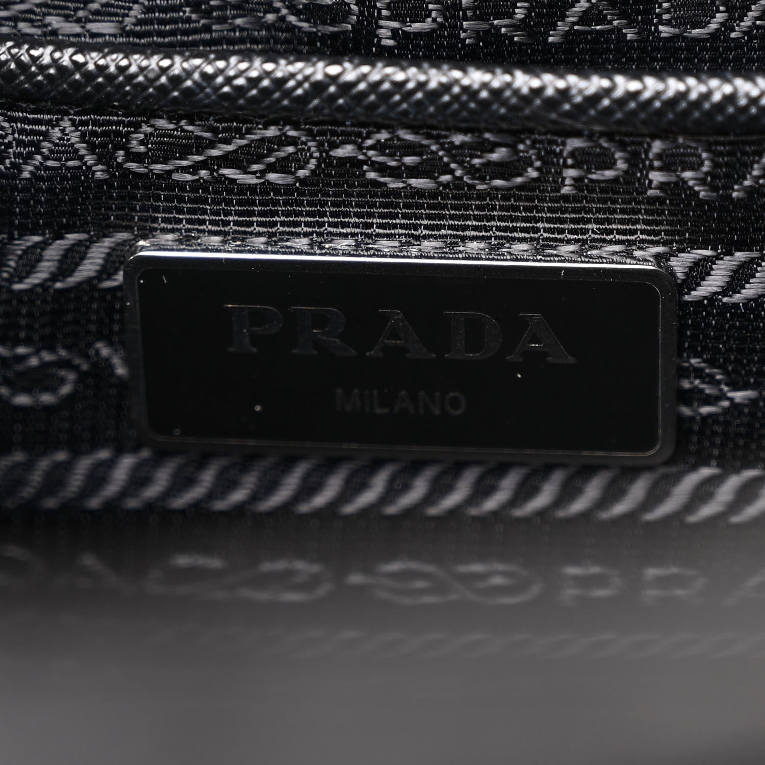 Prada Nylon Tessuto Impuntu Quilted Shoulder Bag Black 6 of 11