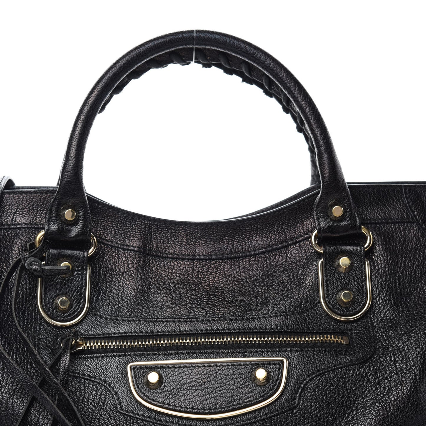 Chevre Gold Metallic Edge Hardware City Black