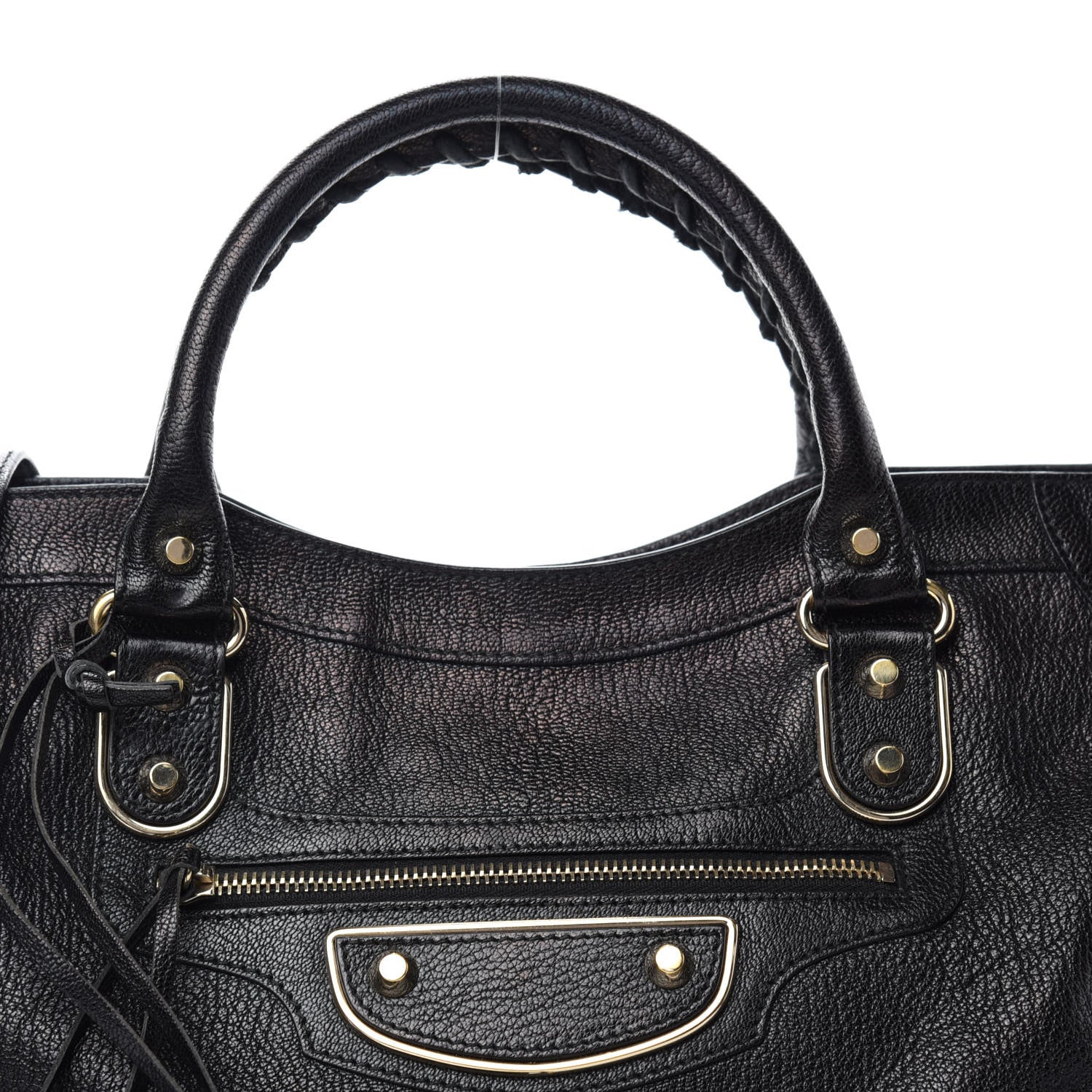 Balenciaga Chevre Gold Metallic Edge Hardware City Black 13 of 13
