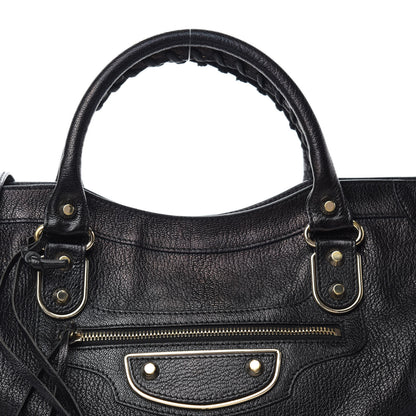 Balenciaga Chevre Gold Metallic Edge Hardware City Black 13 of 13