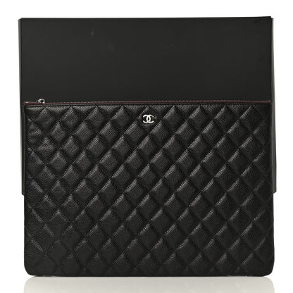 Chanel Caviar Quilted Large Cosmetic Case Black 11 of 11