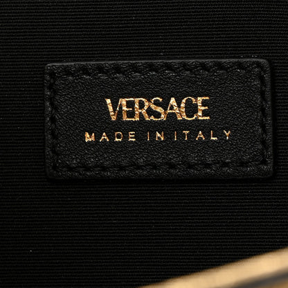 Versace Metallic Calfskin Medusa Clutch With Chain Gold 7 of 12
