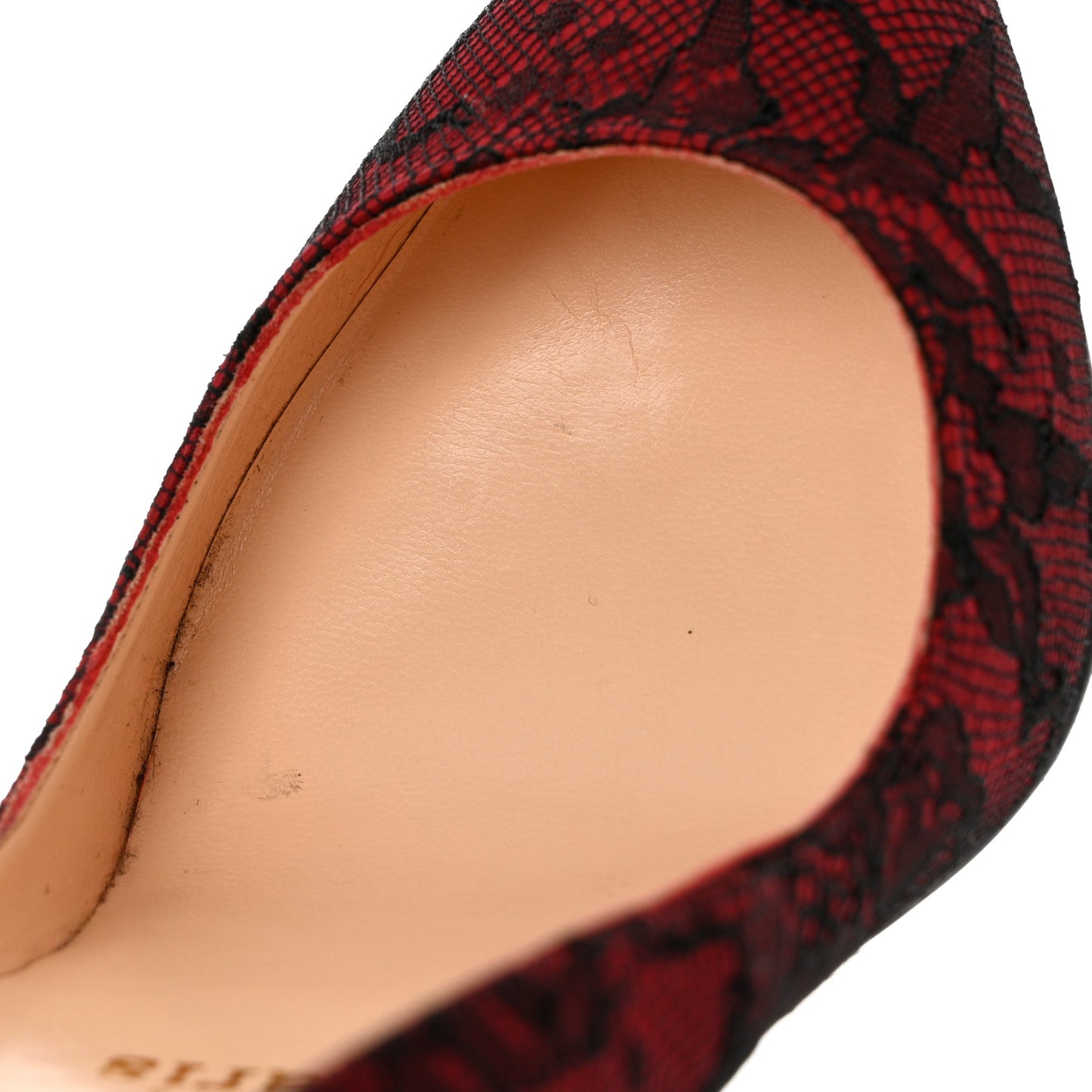 Lace Pigalle Follies 100 Pumps 38 Red
