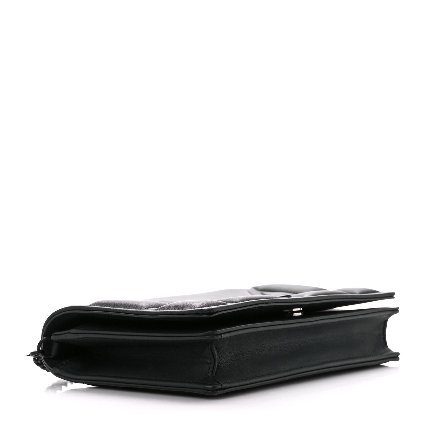 Ultra Matte Calfskin Diorama Wallet on Chain Pouch Black