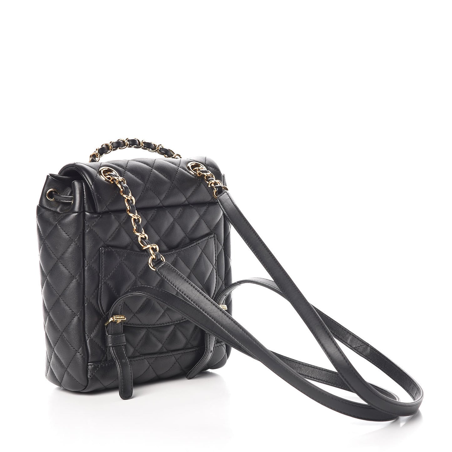 Calfskin Quilted Mini Urban Spirit Backpack Black