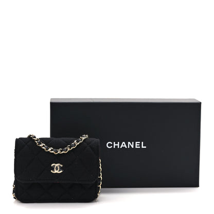 Chanel Jersey Quilted Micro Mini Flap Black 11 of 11