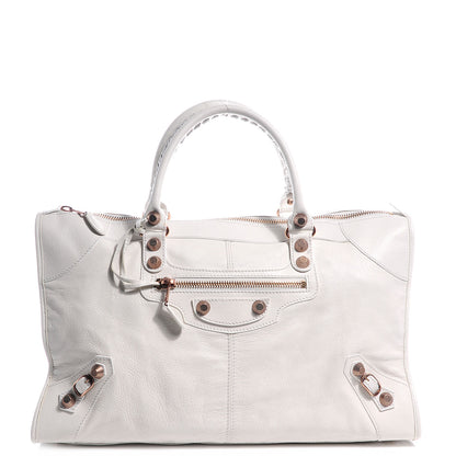 Balenciaga Agneau Giant 12 Rose Gold Hardware Work White Light 1 of 7