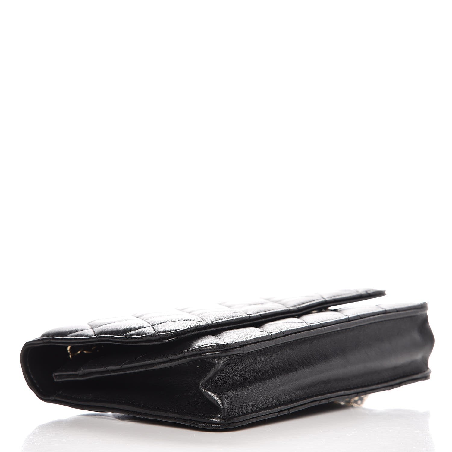 Chanel Lambskin Quilted Wallet On Chain WOC Black 4 of 9