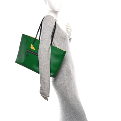 Fendi Vitello Elite Cuoio Monster Buggies Medium Roll Tote Emerald Black Multicolor Yellow 2 of 12