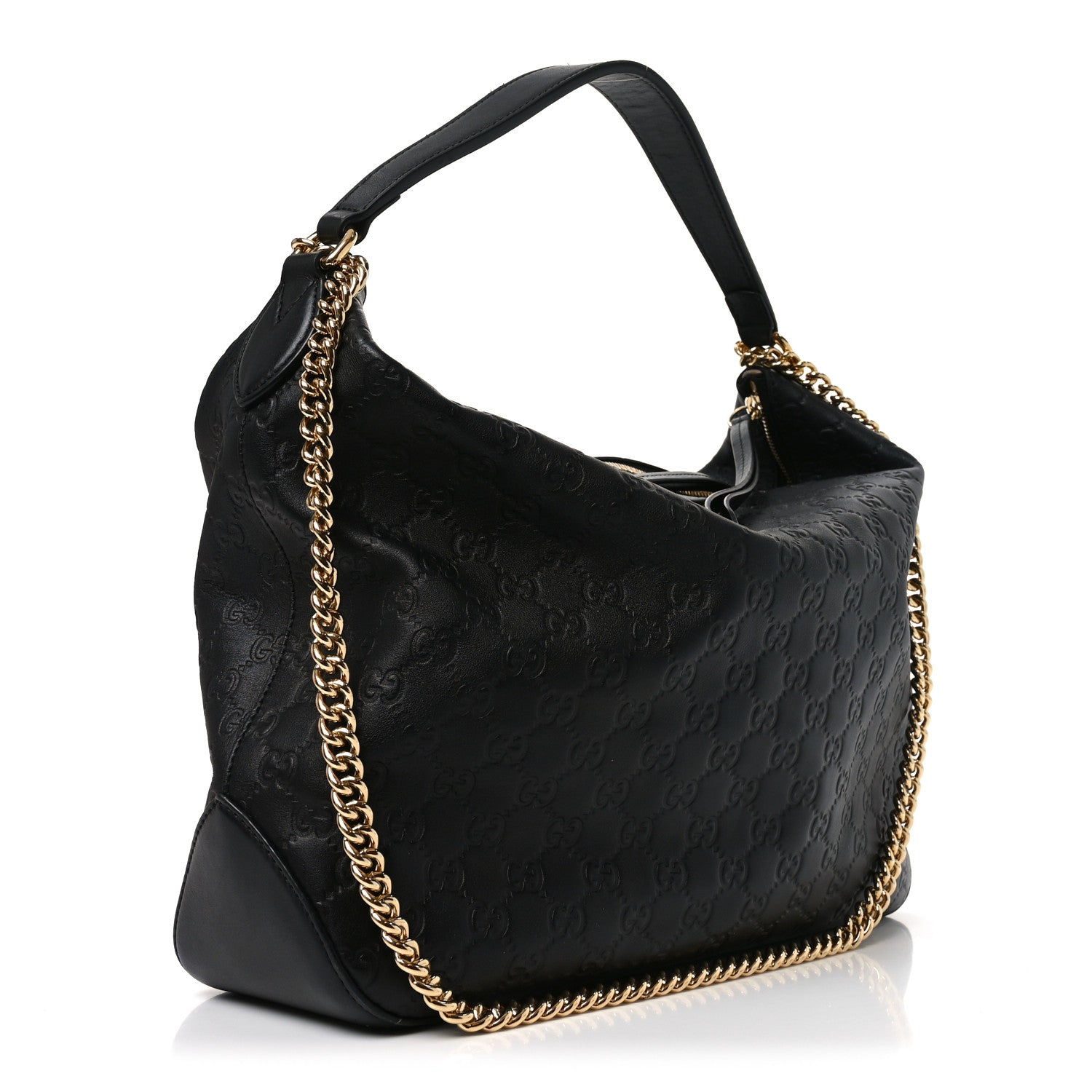 Gucci Guccissima Signature Large Linea A Hobo Black 3 of 12