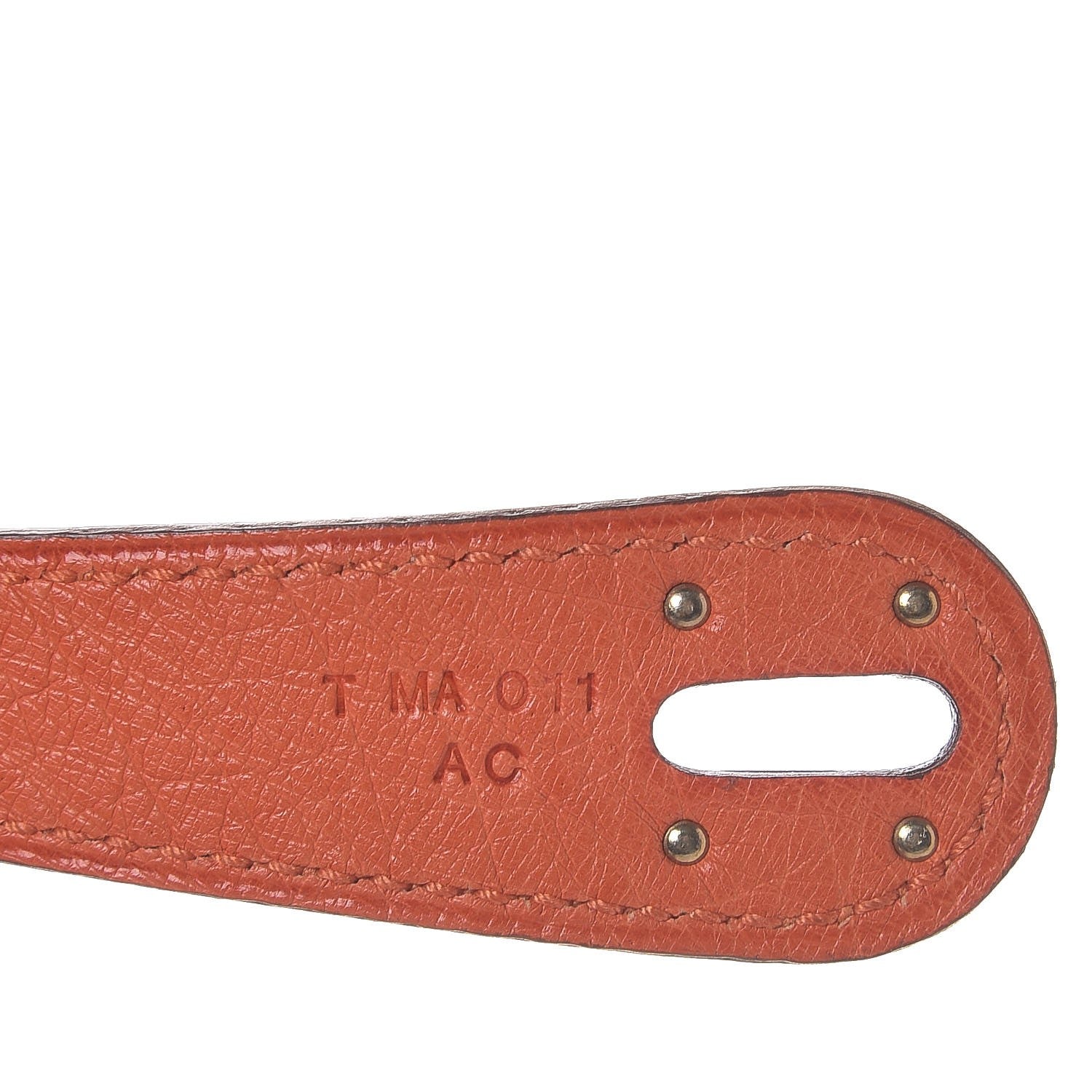 Hermes Ostrich Lindy 30 Tangerine 7 of 8