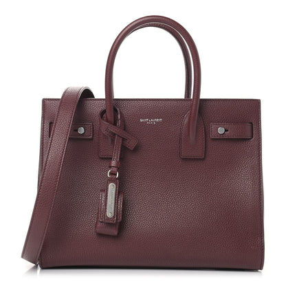 Saint Laurent Grained Calfskin Baby Sac De Jour Souple Rouge Legion 1 of 9