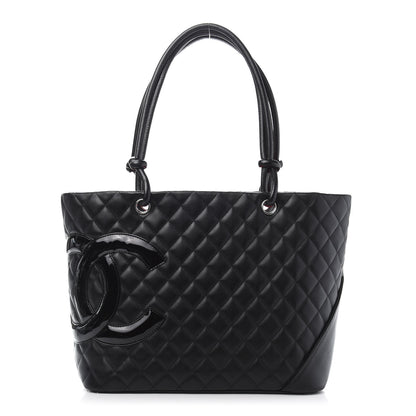 Chanel Calfskin Quilted Large Cambon Tote Black 1 of 12