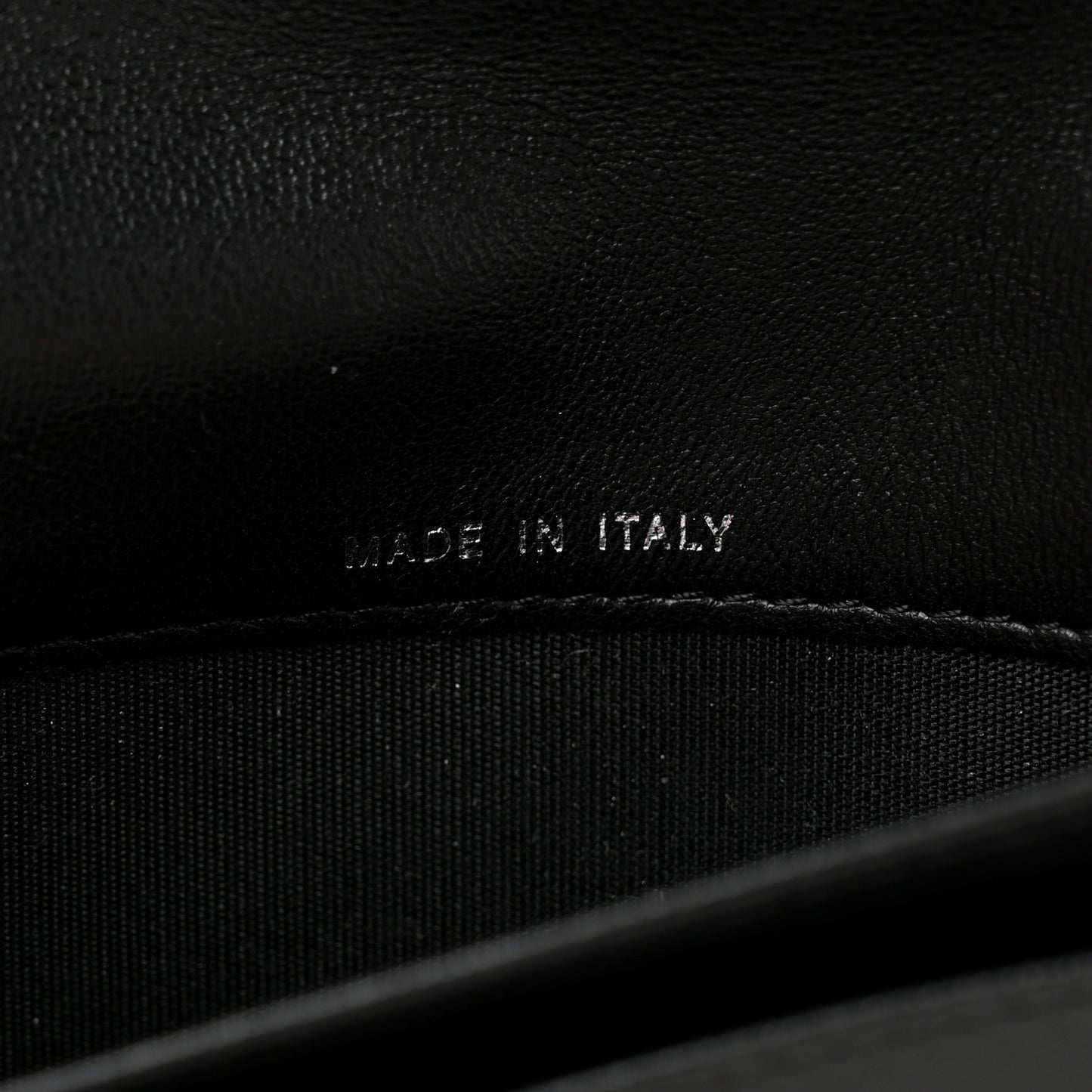 Lambskin Quilted Boy Yen Wallet Black
