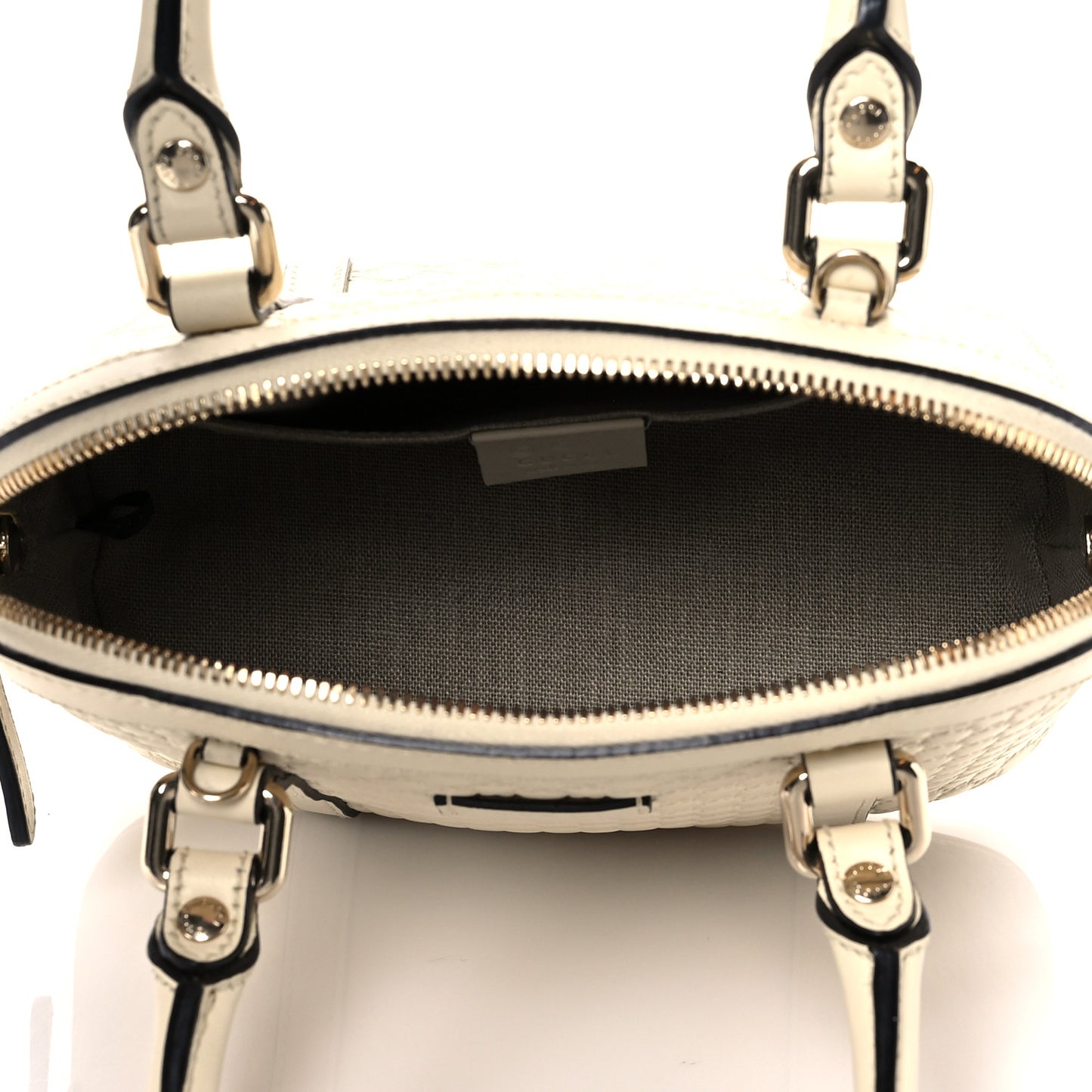 Soft Microguccissima Mini Dome Bag Ivoire