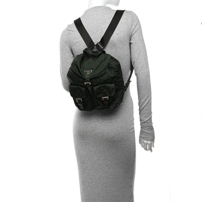 Prada Nylon Vela Small Backpack Green 2 of 17