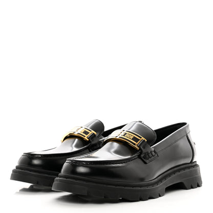Christian Dior Brushed Calfskin Dior Code Lug Sole 15mm Loafers 38 Black 3 of 8