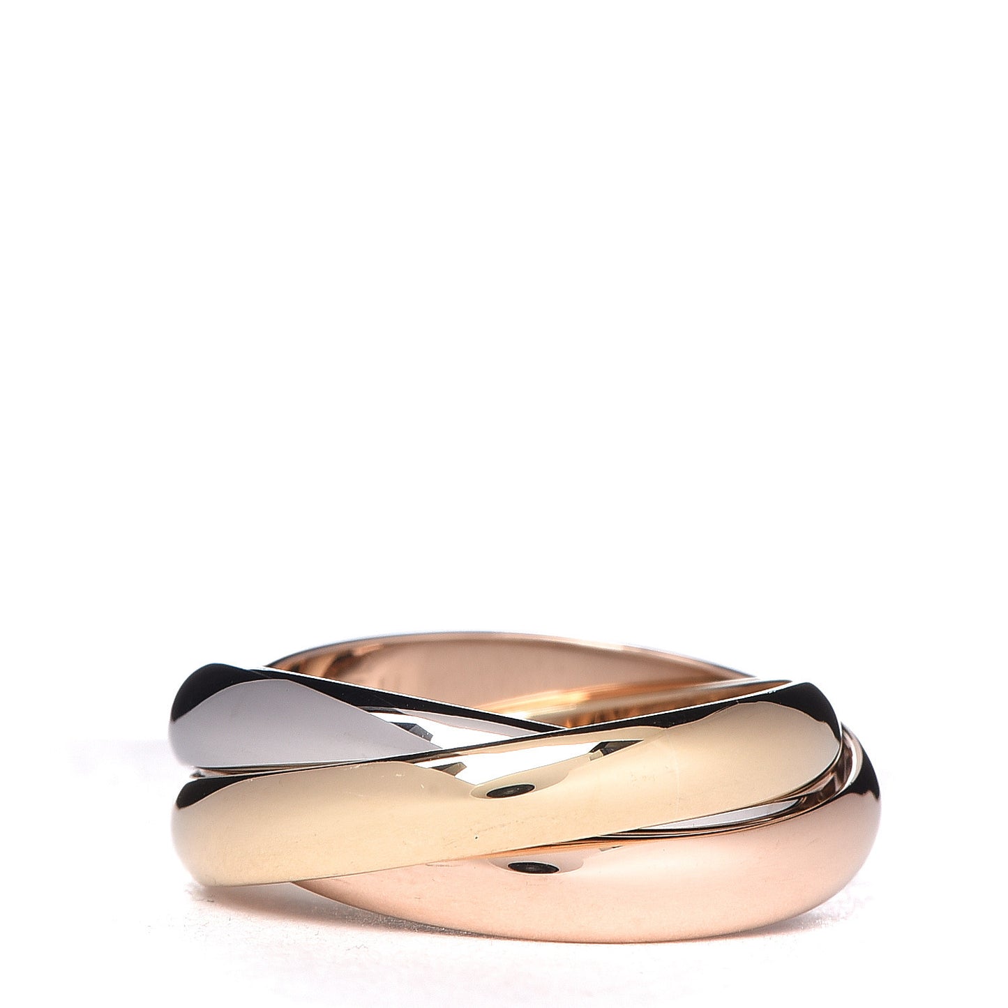 18K Pink Yellow White Gold Classic Les Must De Trinity Ring 53 6.25
