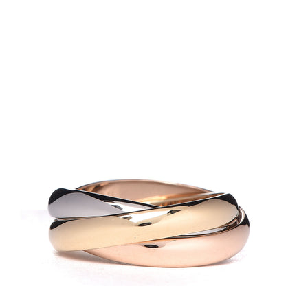 Cartier 18K Pink Yellow White Gold Classic Les Must De Trinity Ring 53 6.25 3 of 5